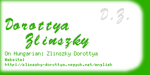 dorottya zlinszky business card